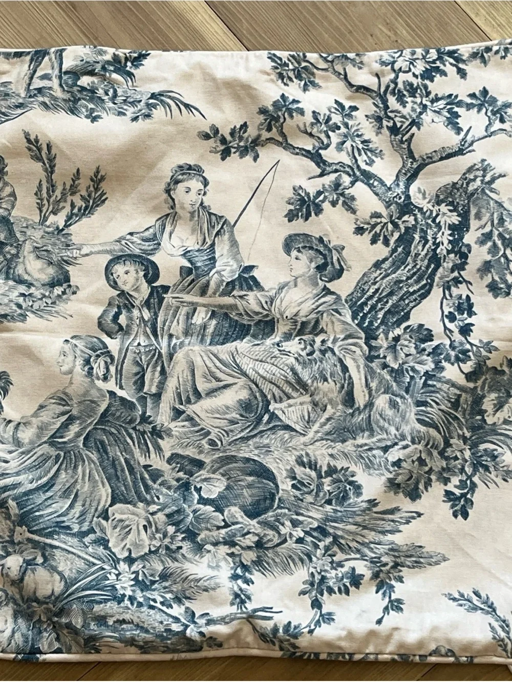 Maison d' Hermine Blue Toilé Cushion Cover 100% Cotton 18